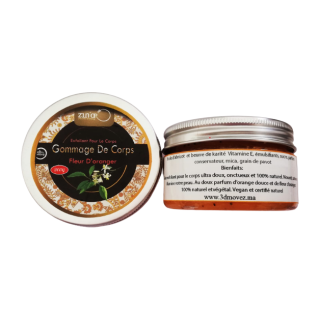 Apricot body scrub with orange blossom