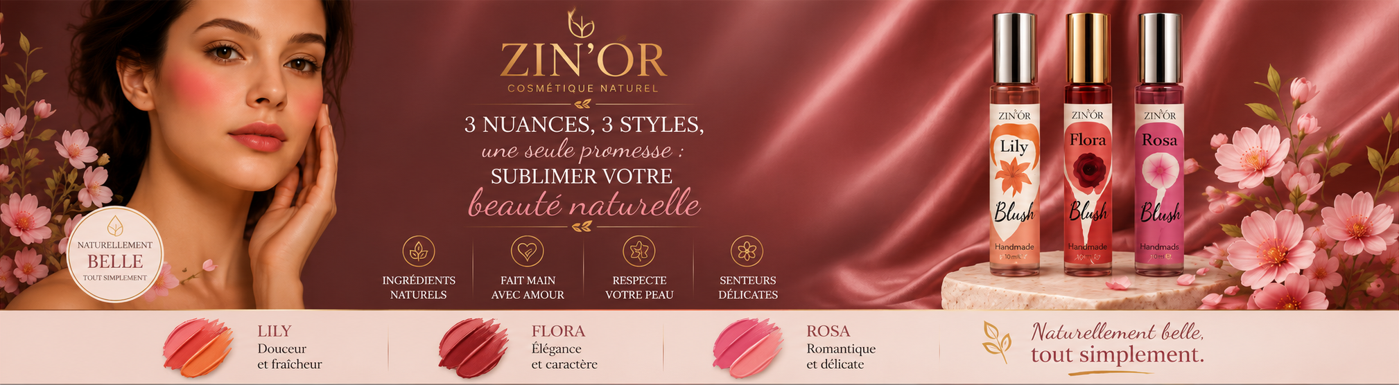 Blush Liquide 2 en 1 lèvres et joues Orange 15ml
